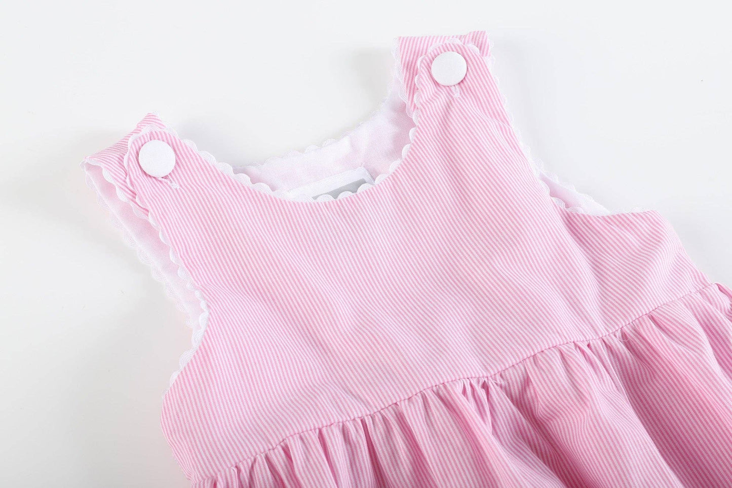 Classic Pink Seersucker A-Line Dress: 2T