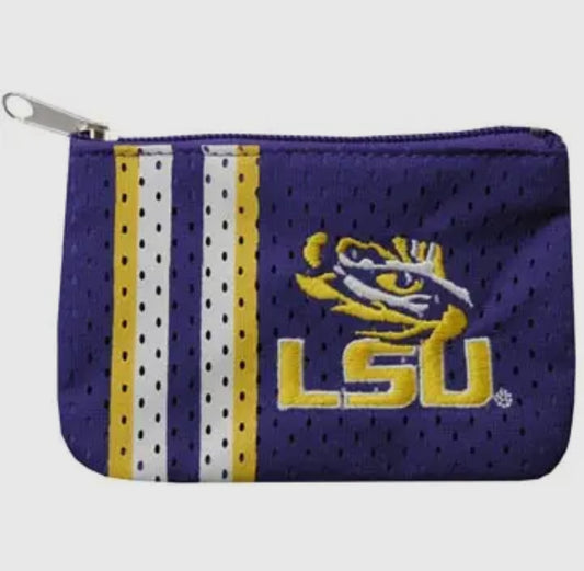 LSU tigers coin purse mesh keychain