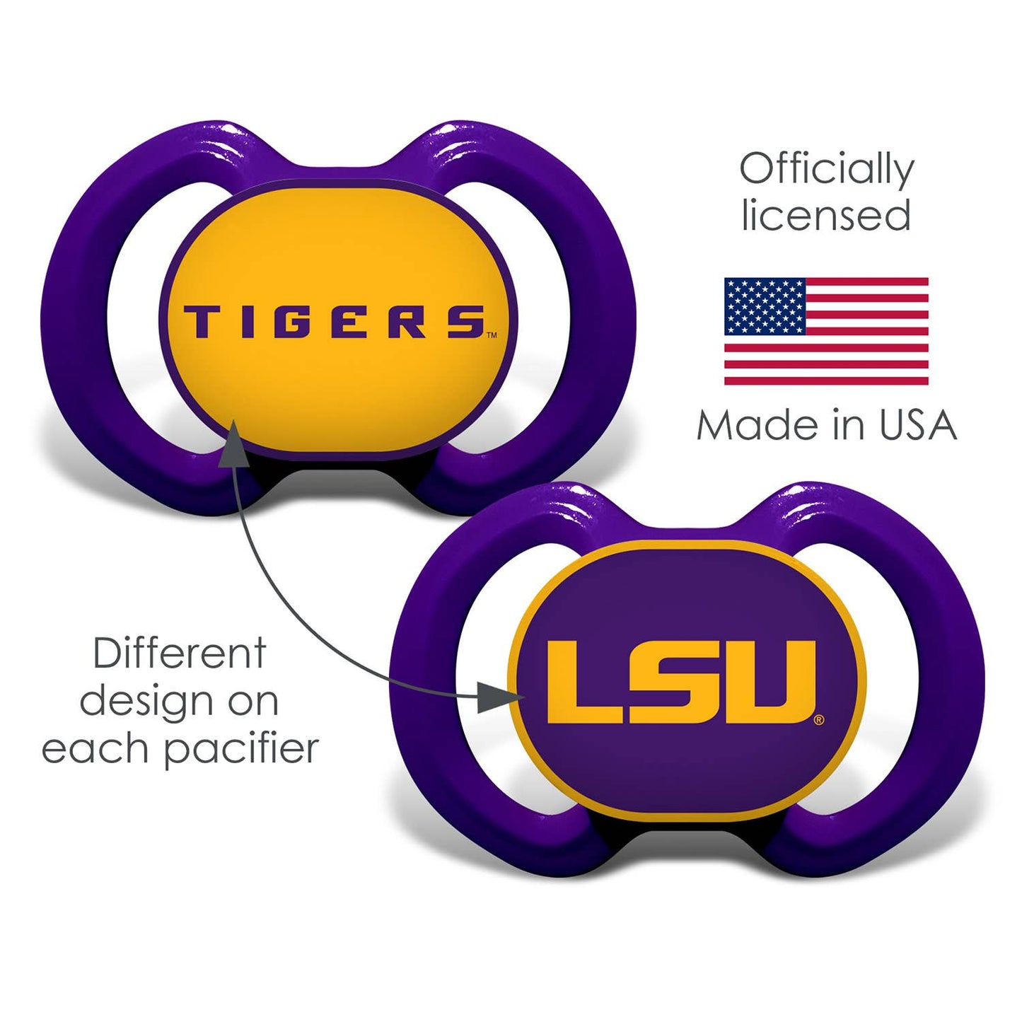 LSU Tigers - Pacifier 2-Pack