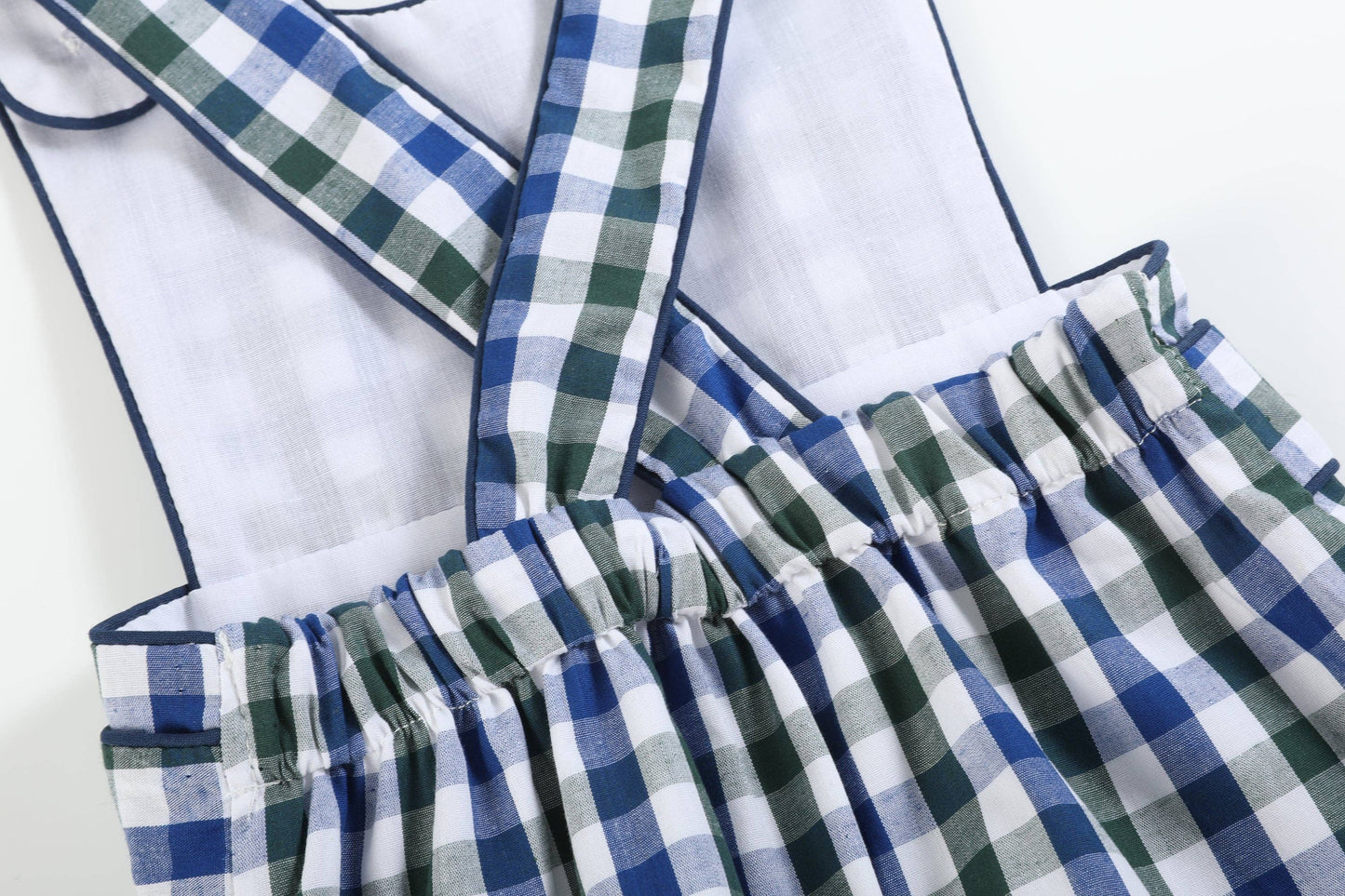 SALE! Blue and Green Criss Cross Shortalls