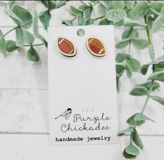 Handmade wood earrings