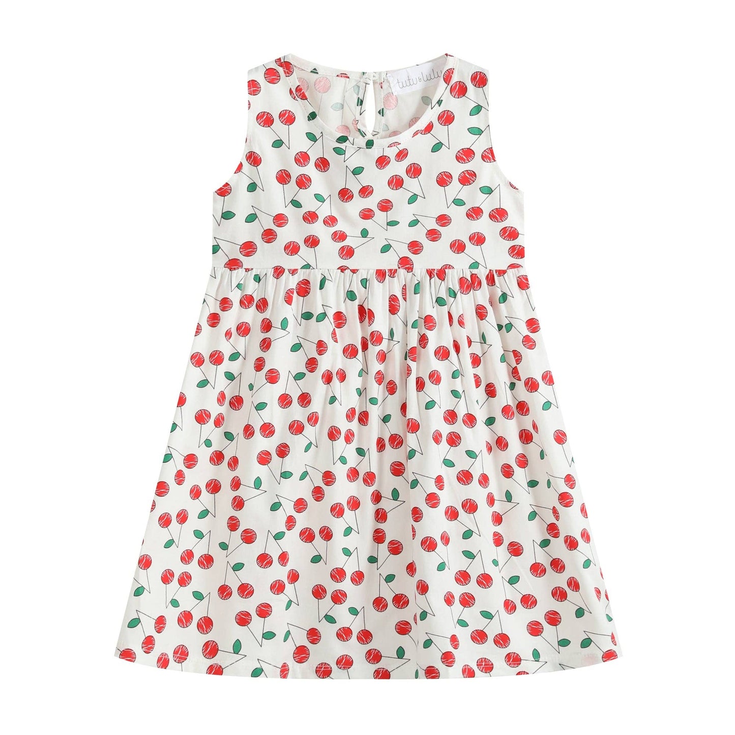 Tutu and Lulu - Red Lots of Cherries Sleeveless Dress: