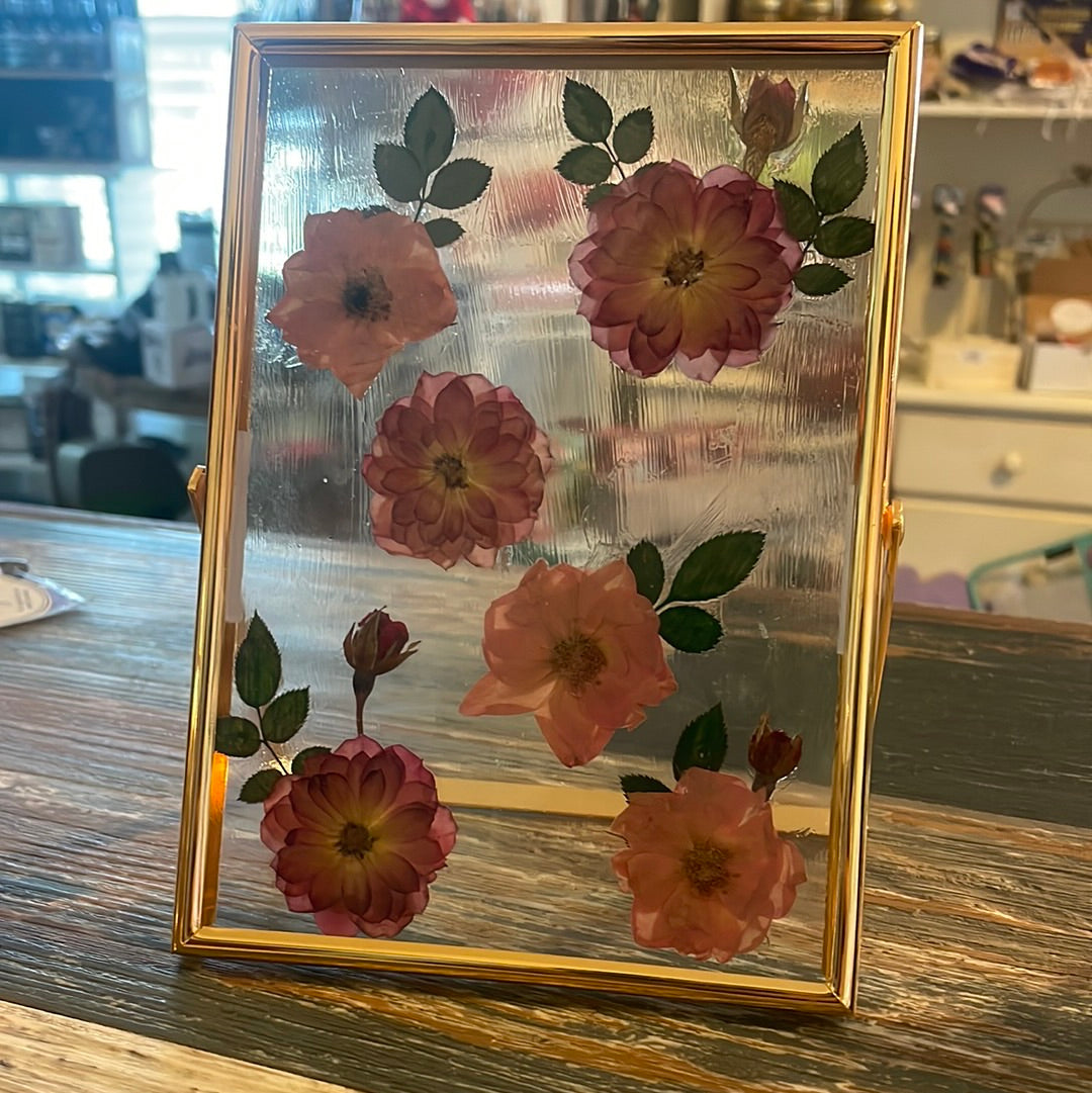 5” x 7” Pressed Flowers Framed