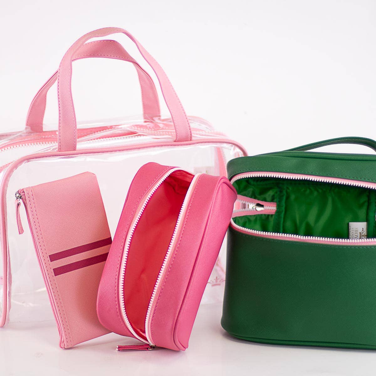 Livie Travel Gift Set   Pink/Kelly   12x8x4.5