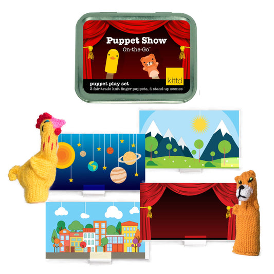 Puppet Show On-the-Go Kids Pretend Play Set! Kids travel toy Stocking Stuffer