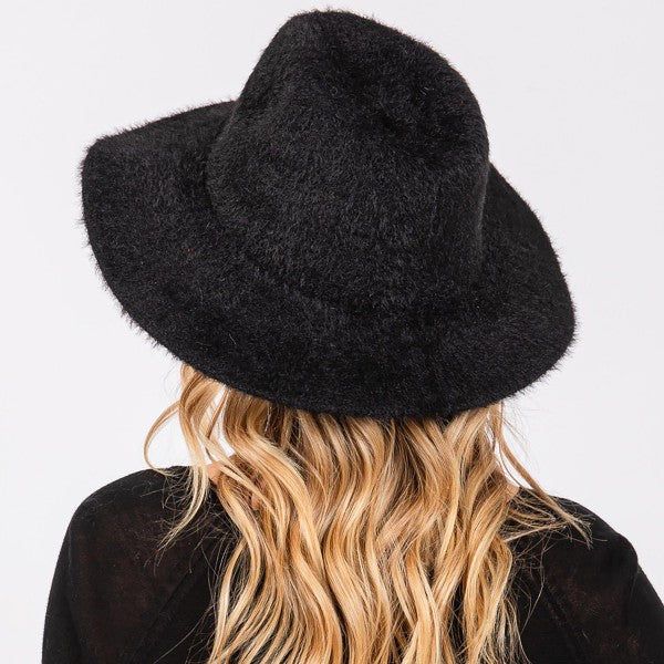 Soft Knit Fuzzy Panama Hat