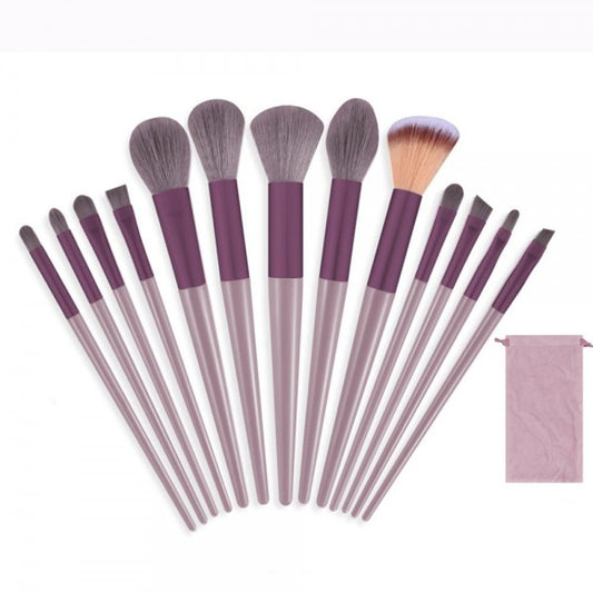 Set of 13 make up brushes bag included