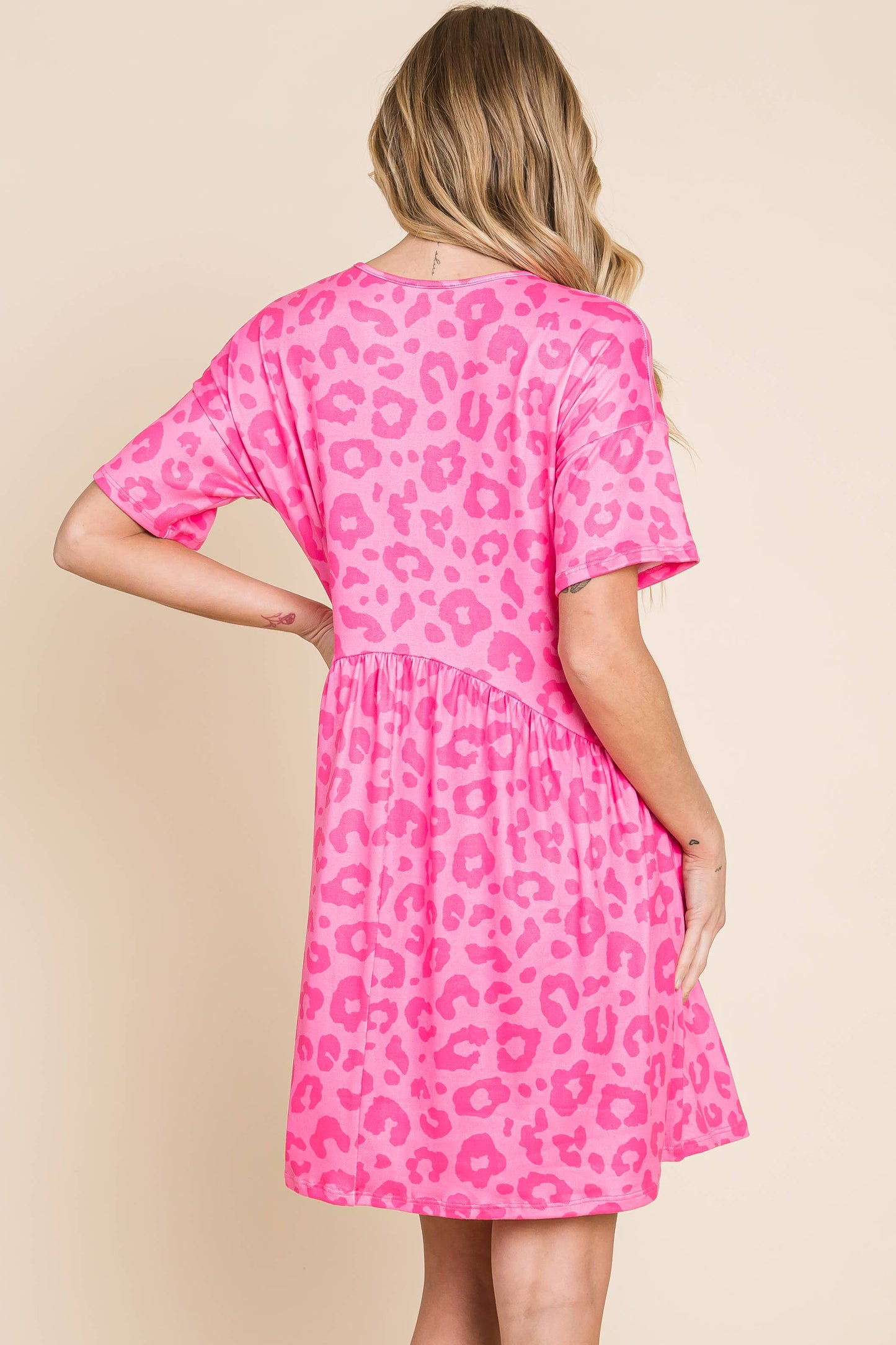 DA1490 ANIMAL SHORT SLEEVE DRESS