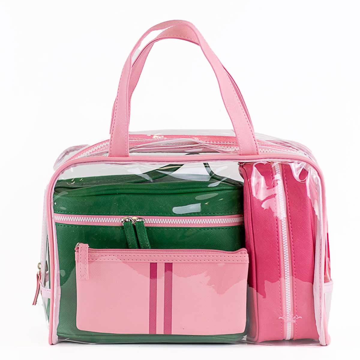 Livie Travel Gift Set   Pink/Kelly   12x8x4.5