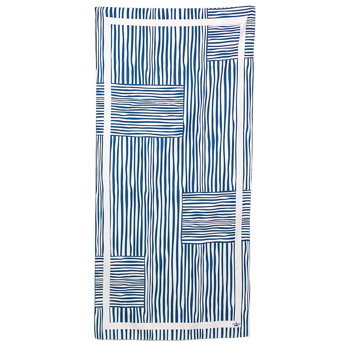 Fiji Stripe Beach Towel   Royal/White   34x70