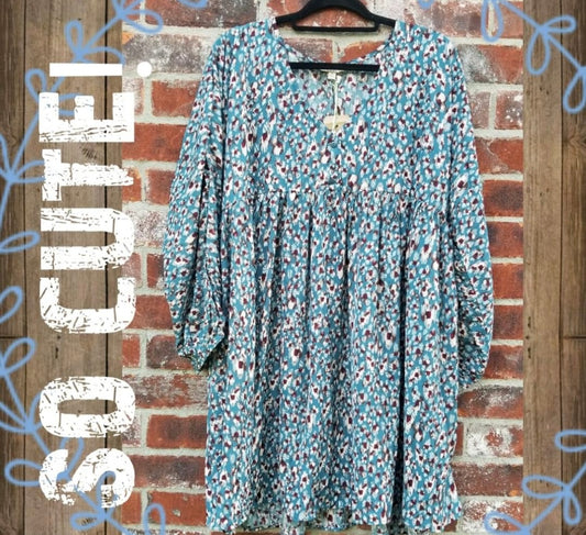 Umgee flower long sleeve dress