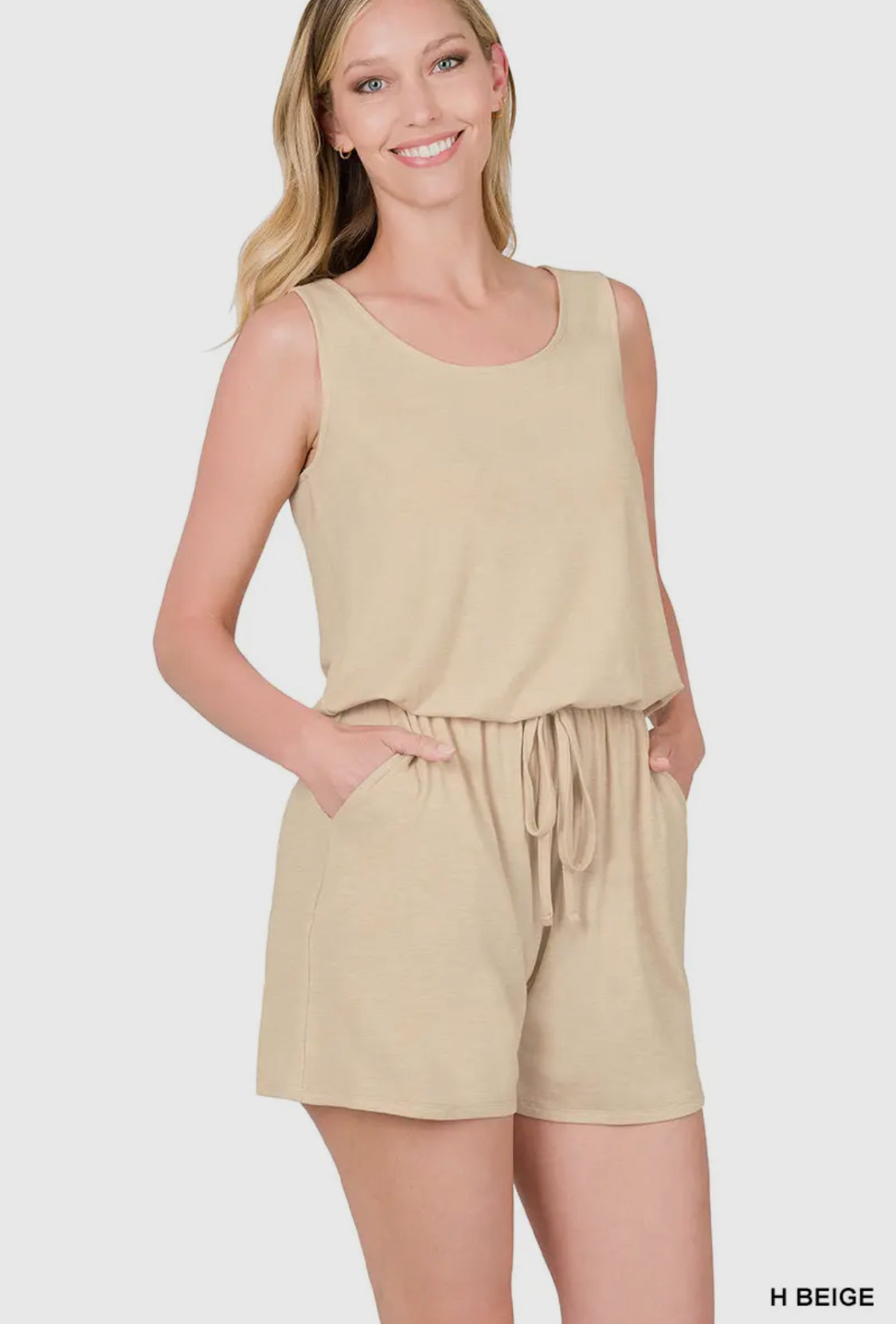 Sleeveless romper xl