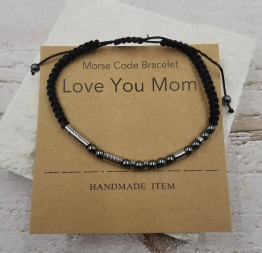 Love you Morse code bracelet