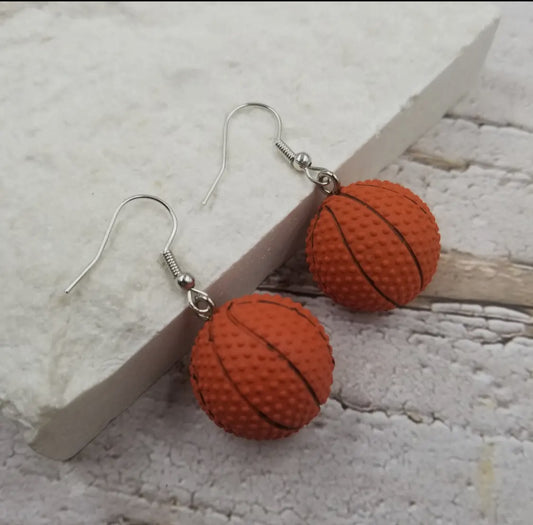 Basketball drop earrings