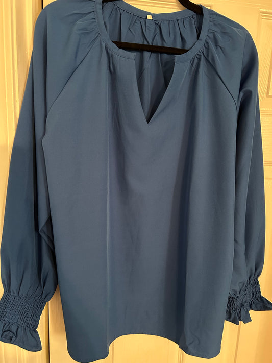 Blue long sleeve shirt size 2xl