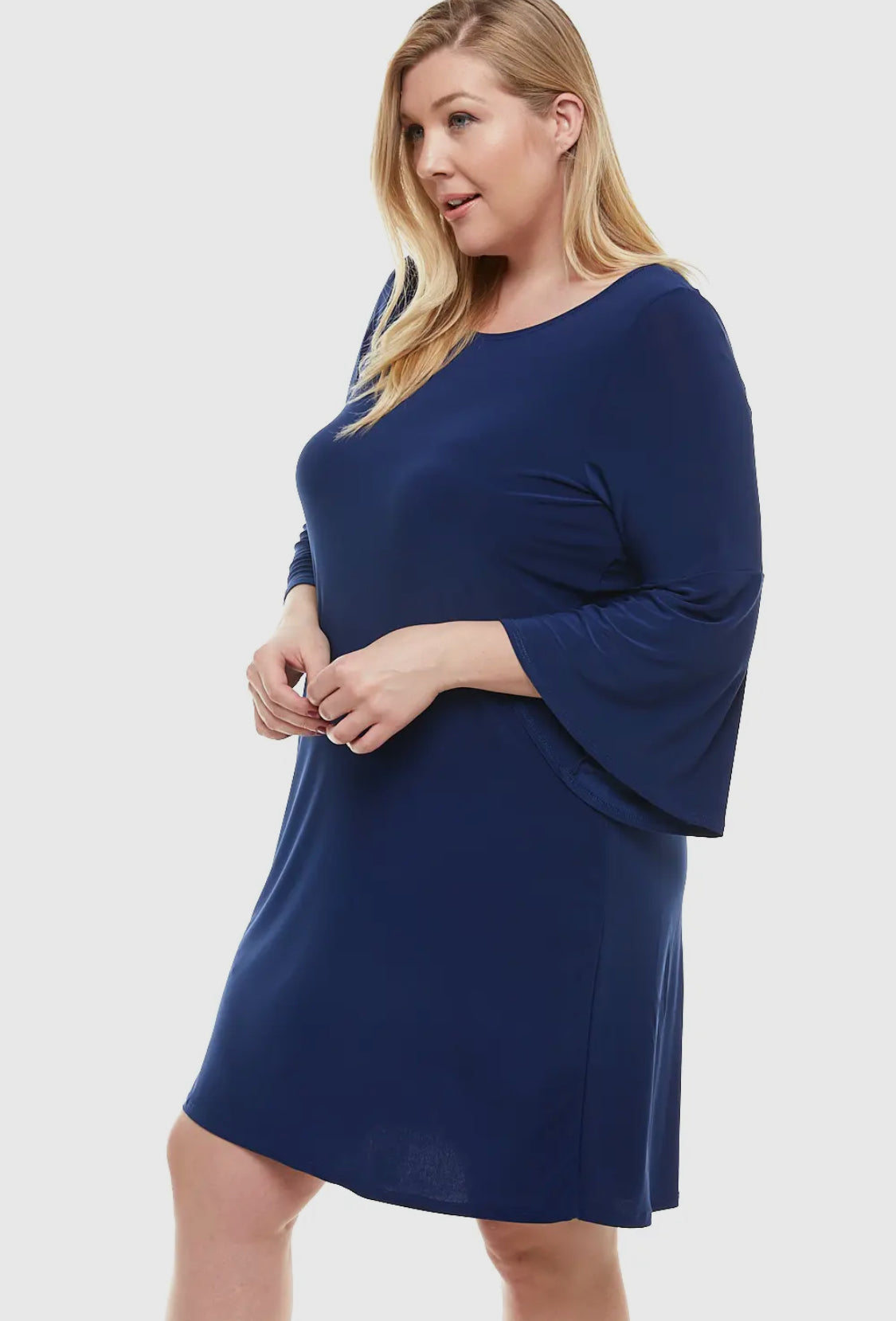 Plus size Bell sleeve dress