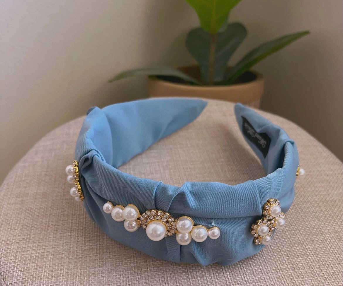 Chic Me Grey Jeweled Headband #39