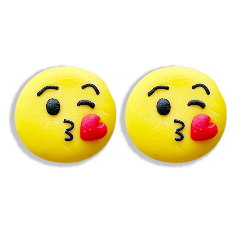 Polymer Clay Emoji Stud Earrings