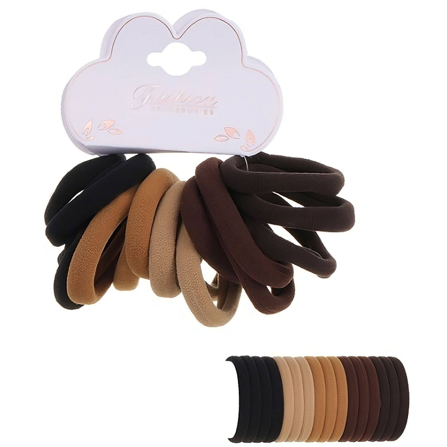 12pk Dark Color Theme Hair Scrunch Tie