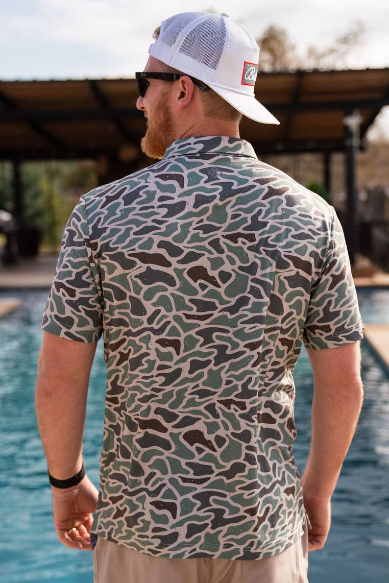 Burlebo Performance Polo - Retro Duck Camo