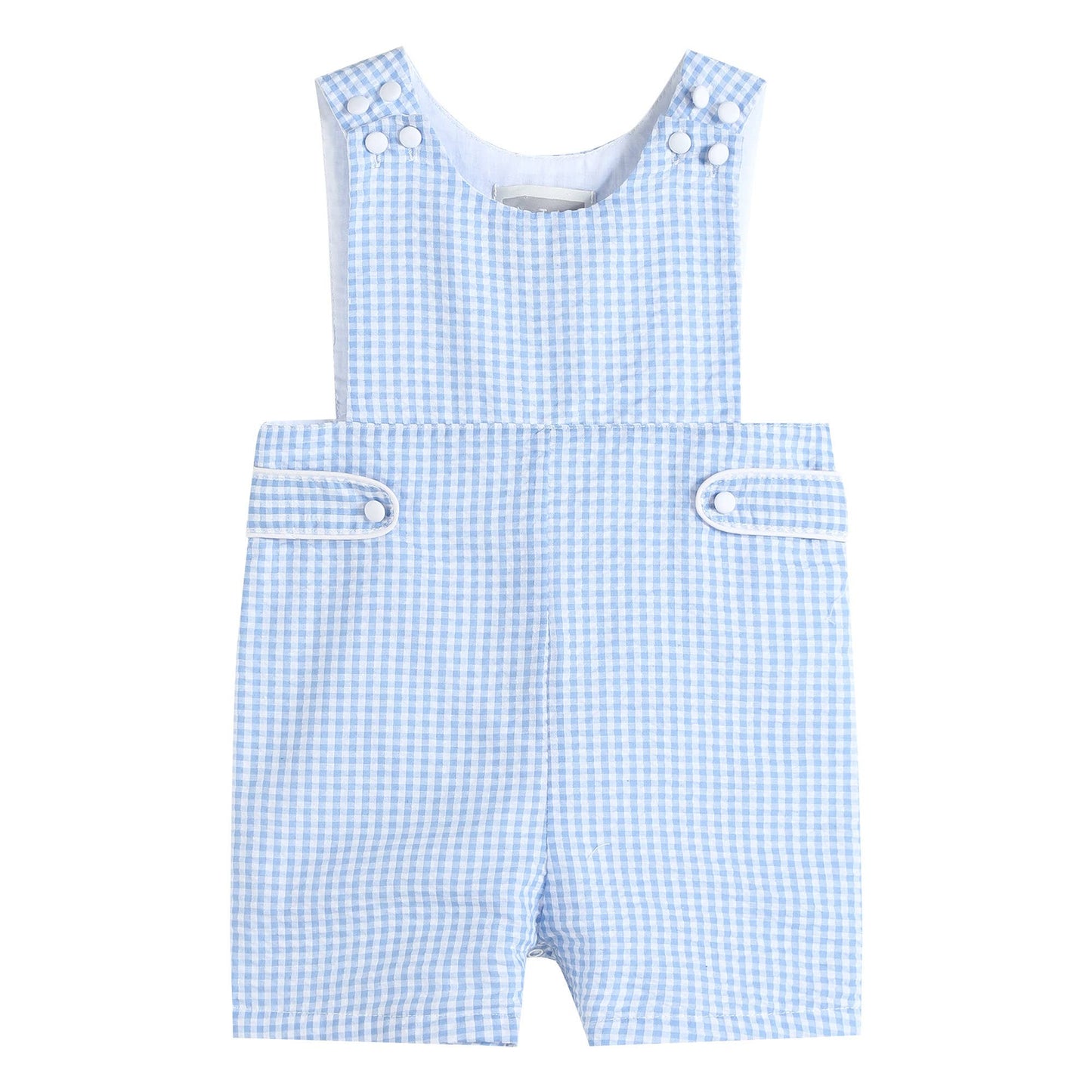 Light Blue Gingham Jon Jons: 2T