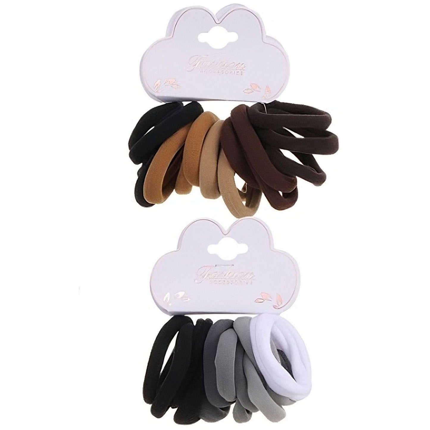 12pk Dark Color Theme Hair Scrunch Tie