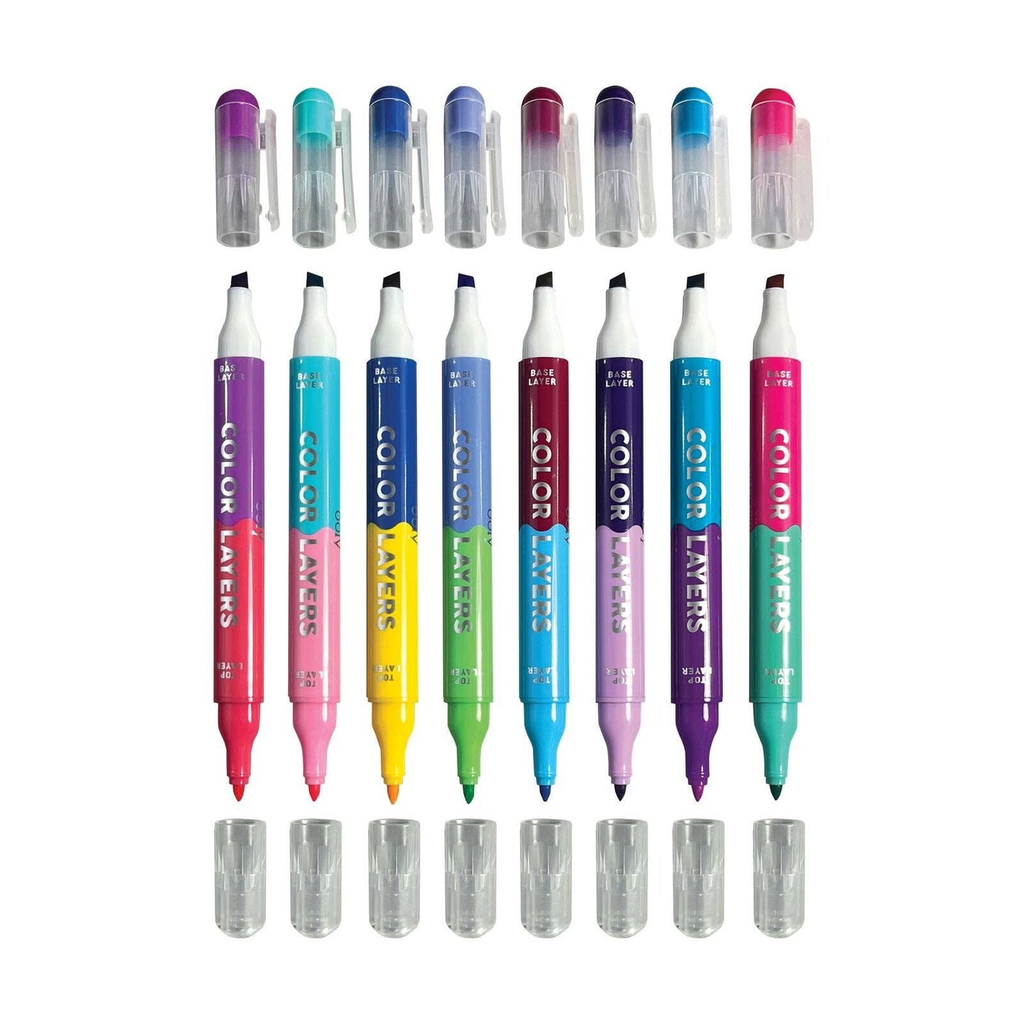 Color Layers Double-Ended Layering Markers- Set of 8