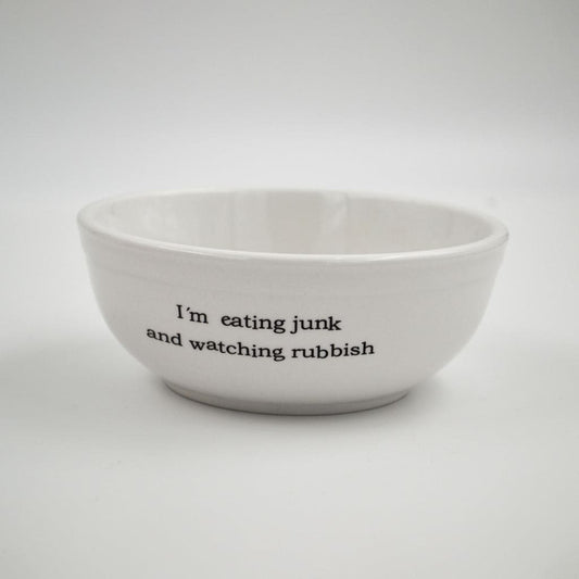 Watching Rubbish Cereal Bowl by Buffalovely
