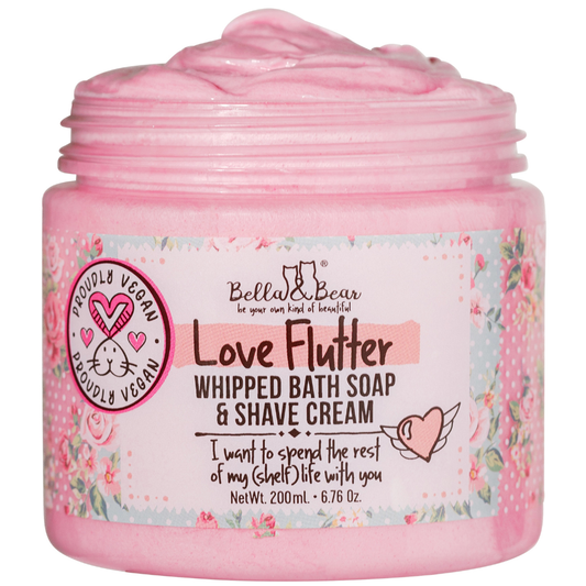 6.7oz Cruelty Free Love Flutter Whipped Soap & Shave Cream