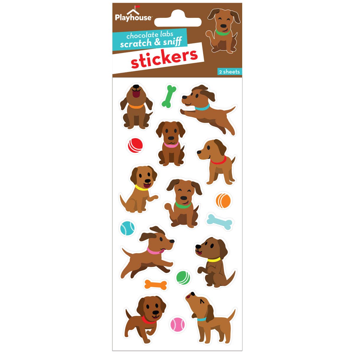 Scratch And Sniff Stickers - Chocolate Labs