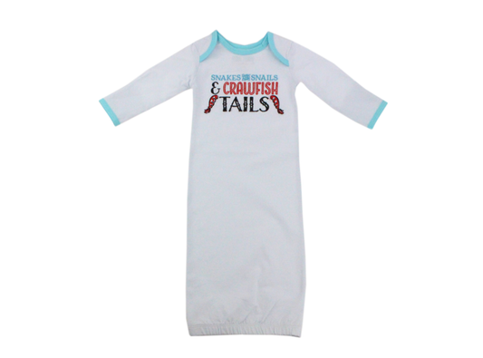 Crawfish Tails 0-3 Mos Baby Gown (boys)